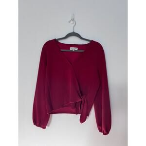 Madewell Texture & Thread Women's Top Wrap Tie Blouse V-Neck K3979 Size M